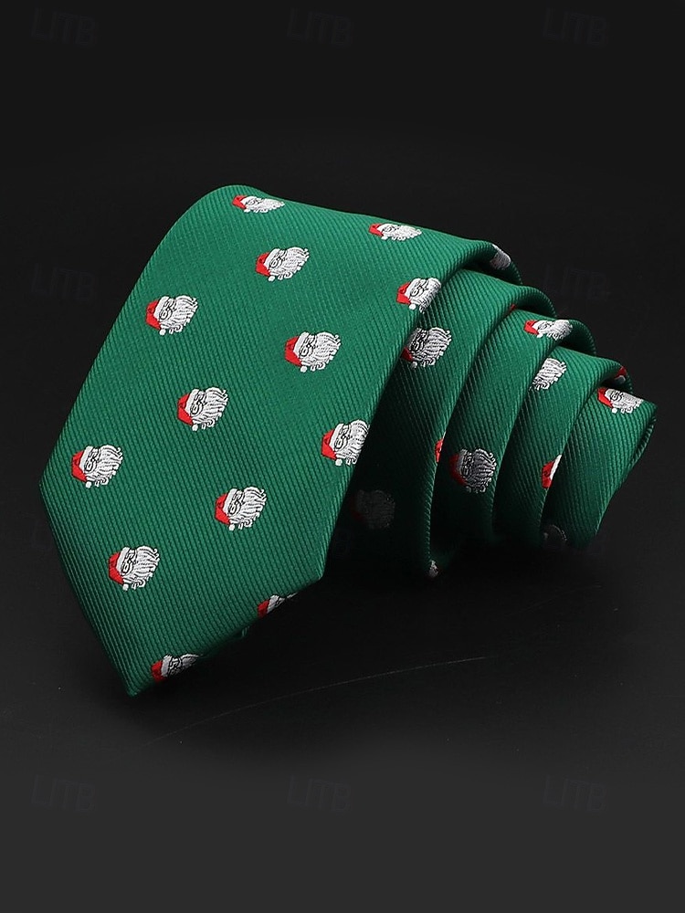 Cravates de Noël pour hommes – en polyester avec des motifs festifs de bonhommes de neige, de père Noël et de sapins, parfaites pour les fêtes et célébrations de fin d'année. de 2025 ? $11.99 –P7