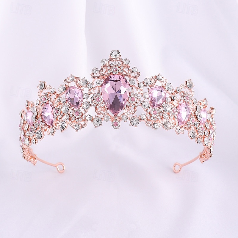 Crown Tiaras Pään koriste Metalliseos Häät Syntymäpäivä Tyylikäs Vintage Kanssa Tekojalokivi Päähine Päähineet 2026 - $17.49 –P15