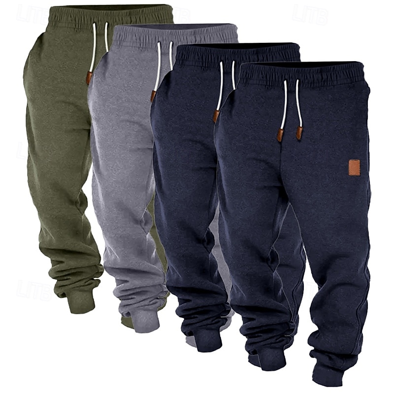 Homme Joggings Joggeurs Pantalon en polaire Pantalons Cordon de serrage Taille Élastique Pack multiple Uni Confort Longueur complète Extérieur Quotidien Sortir Mode Style Classique 1 2 Micro-Élastique de 2026 ? $42.99 –P12