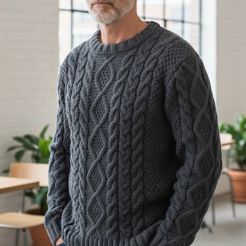 Per uomo Maglione di Natale Maglioni di Natale Felpa Maglione per le feste Maglione A Coste Treccia Maglia Corto Lavorato a maglia Girocollo Moderno Contemporaneo Abbigliamento quotidiano Uscire del 2026 a $39.99 –P2