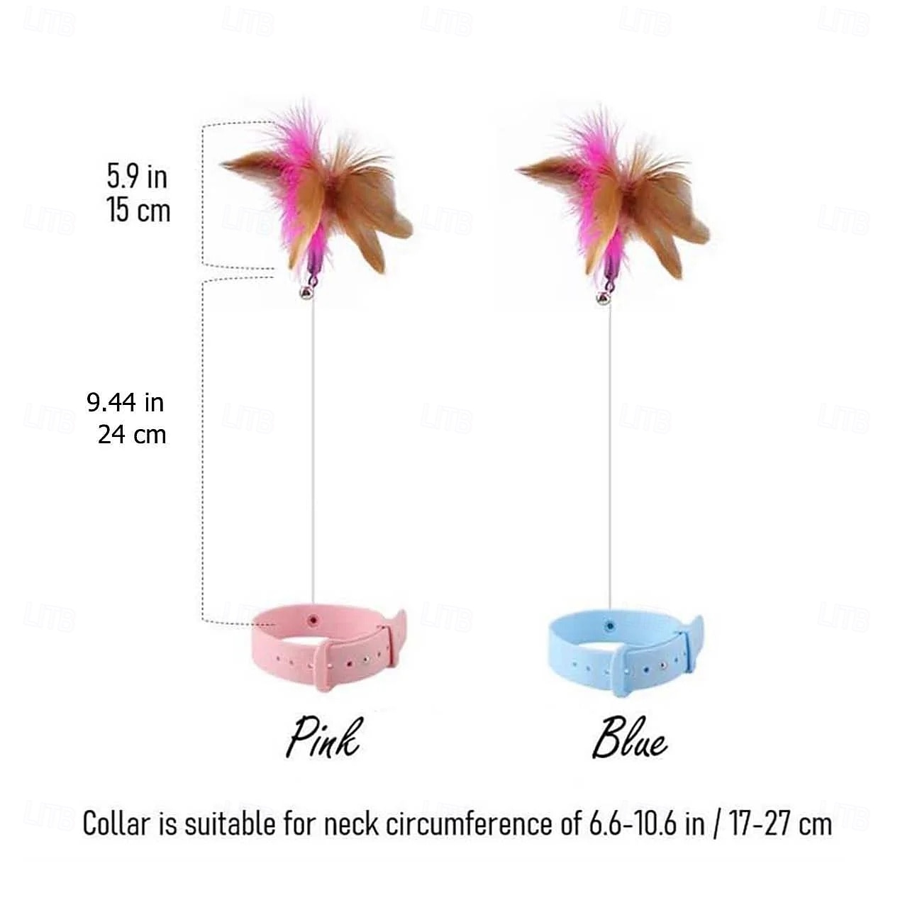 Colliers pour chats, jouets amusants et flexibles, baguette interactive avec clochette, clochette colorée pour jouer à l'intérieur de 2025 ? $4.49 –P1