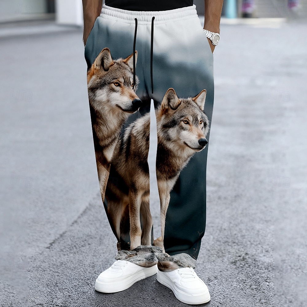 Herre Rev Dyreliv Natur og landskap Joggebukser Bukser Uformelle bukser Medium Midje Vintage retro utendørs Jakt Trening Elastisk snøring i midjen Rette benbukser med lommer Vår Høst 3D-utskrift Bl 2026 - $24.99 –P4