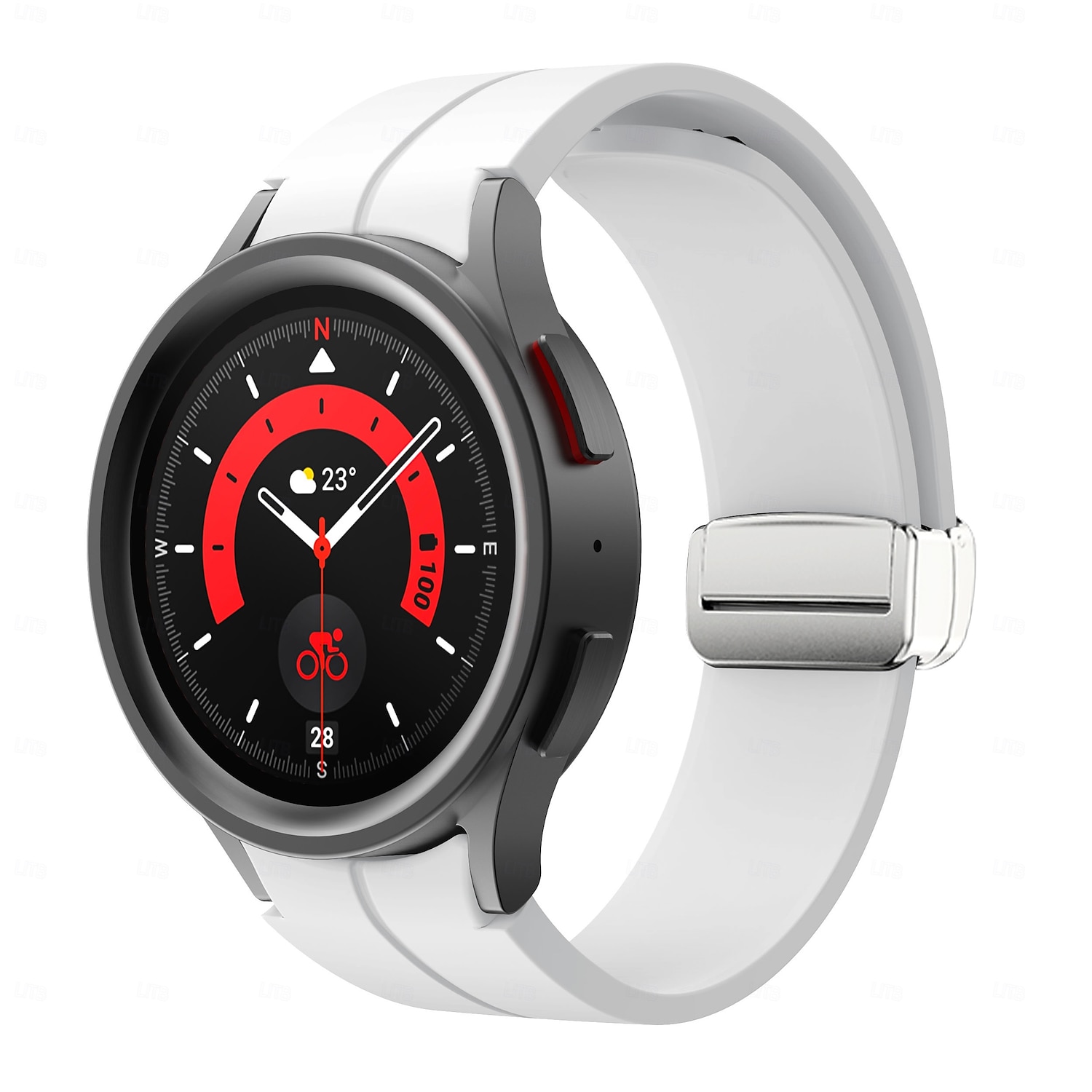 2026年 時計バンド のために Samsung Galaxy Watch 7/6/5/4  40/44mm, Watch 5 Pro 45mm, Watch 6 Classic 43/47mm, Watch 4 Classic 42/46mm シリコーン 置換 ストラップ 調整可 スポーツバンド モダンバックル リストバンド  コレクション – $10.99 –P7