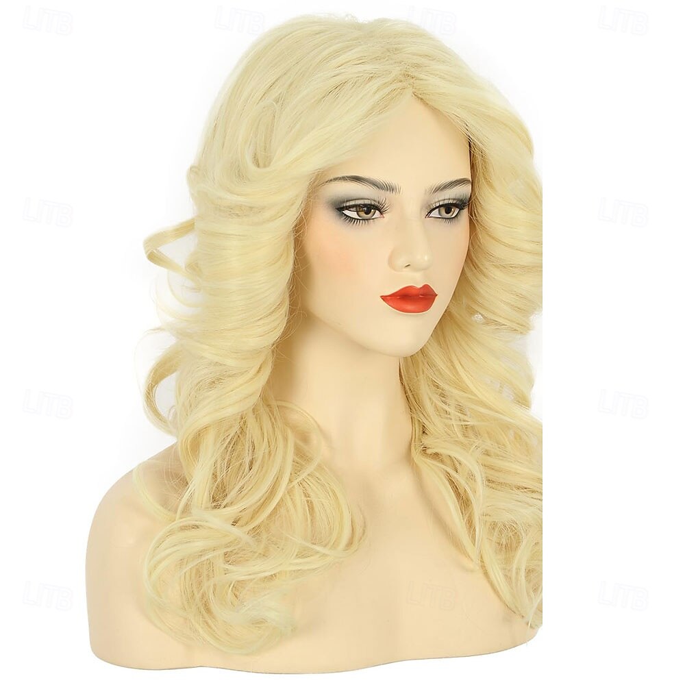 Perucă pentru femei, cu pene, maro lung, ondulat, pentru discotecă, anii '70, costum vintage vopsit, pentru carnaval, festival, petrecere 2026 - $21.99 –P2