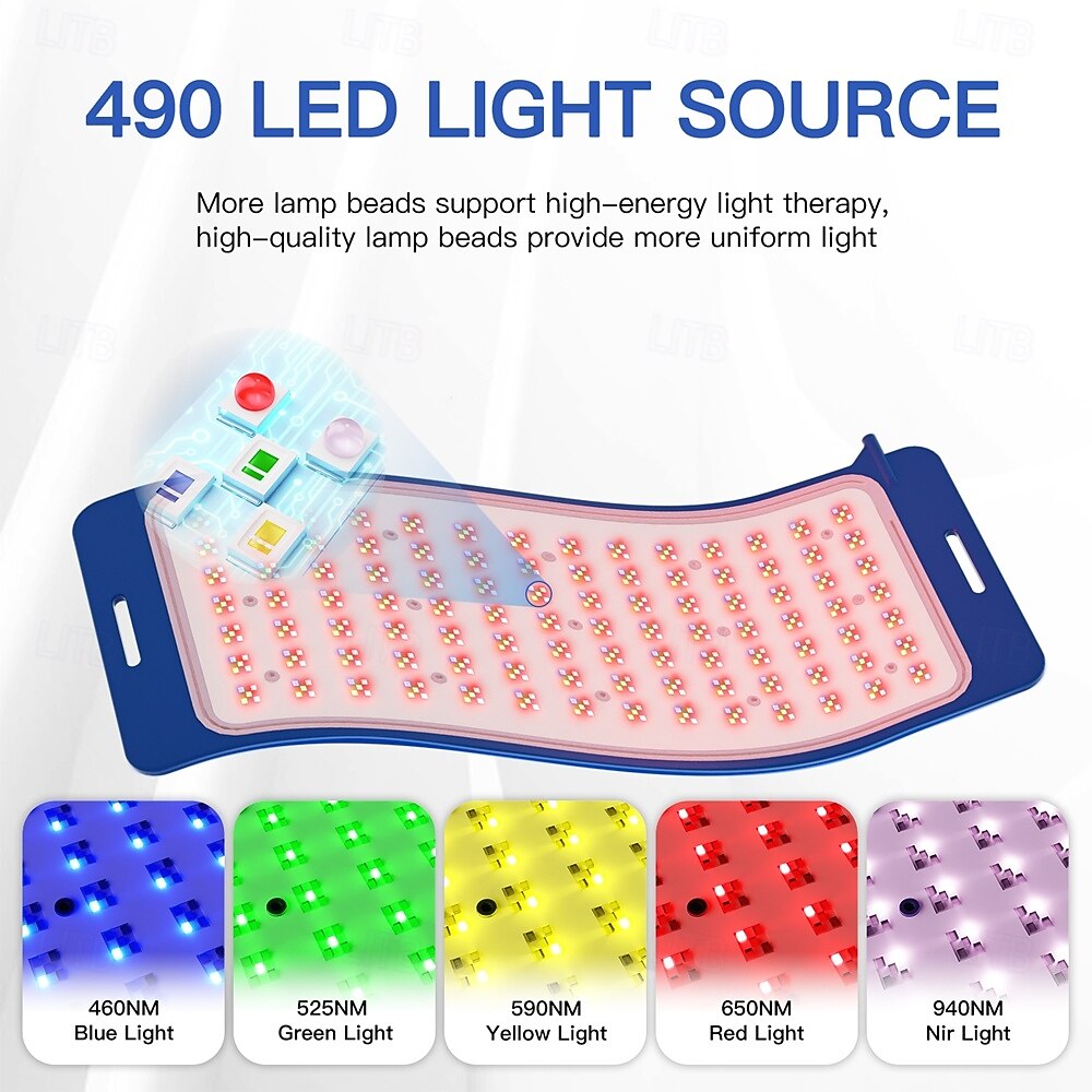 New Hot Selling LED Silicone Beauty Lamp Beauty Instrument Whole Body Red and Blue Photon Rejuvenation Spectrometer Reduces Wrinkles Increases Skin Elasticity Eliminates Stubborn Fat Optimizes Co 2026 - $290.69 –P5