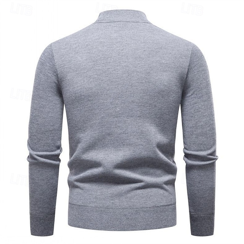 Miesten Neulos Neulepusero Joustin Neuloa Tavalliset topit Kudottu Tiukka Tavallinen Stand-kaula-aukko Neuleet Nykyaikainen Kausaliteetti Arki-asut Vaatetus Syksy Talvi Laivaston sininen M L XL 2026 - $26.99 –P11