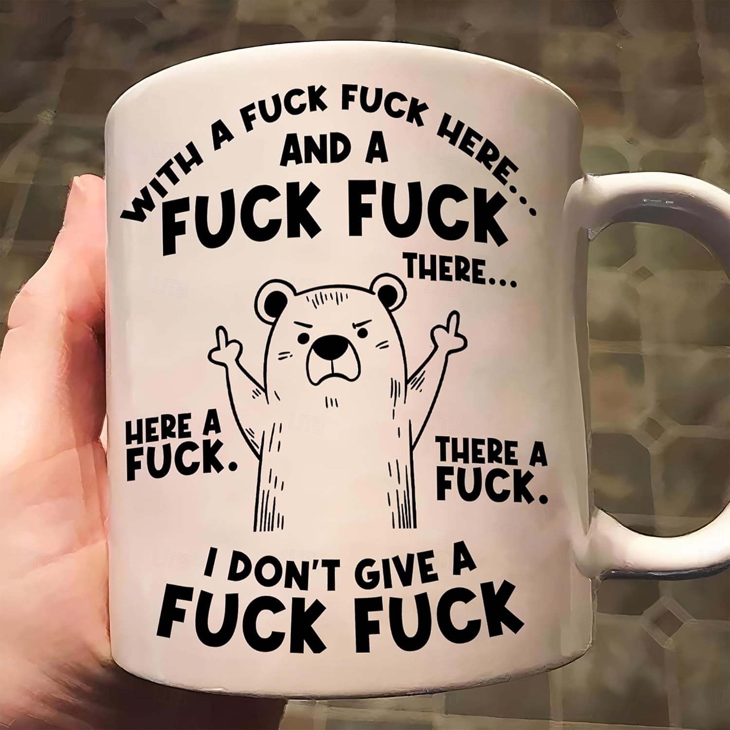 Caneca engraçada "Foda-se, não dou a mínima" - Caneca de cerâmica divertida para trabalho, escritório ou casa - Presente para amigos com humor de 2026 por $16.99 –P2