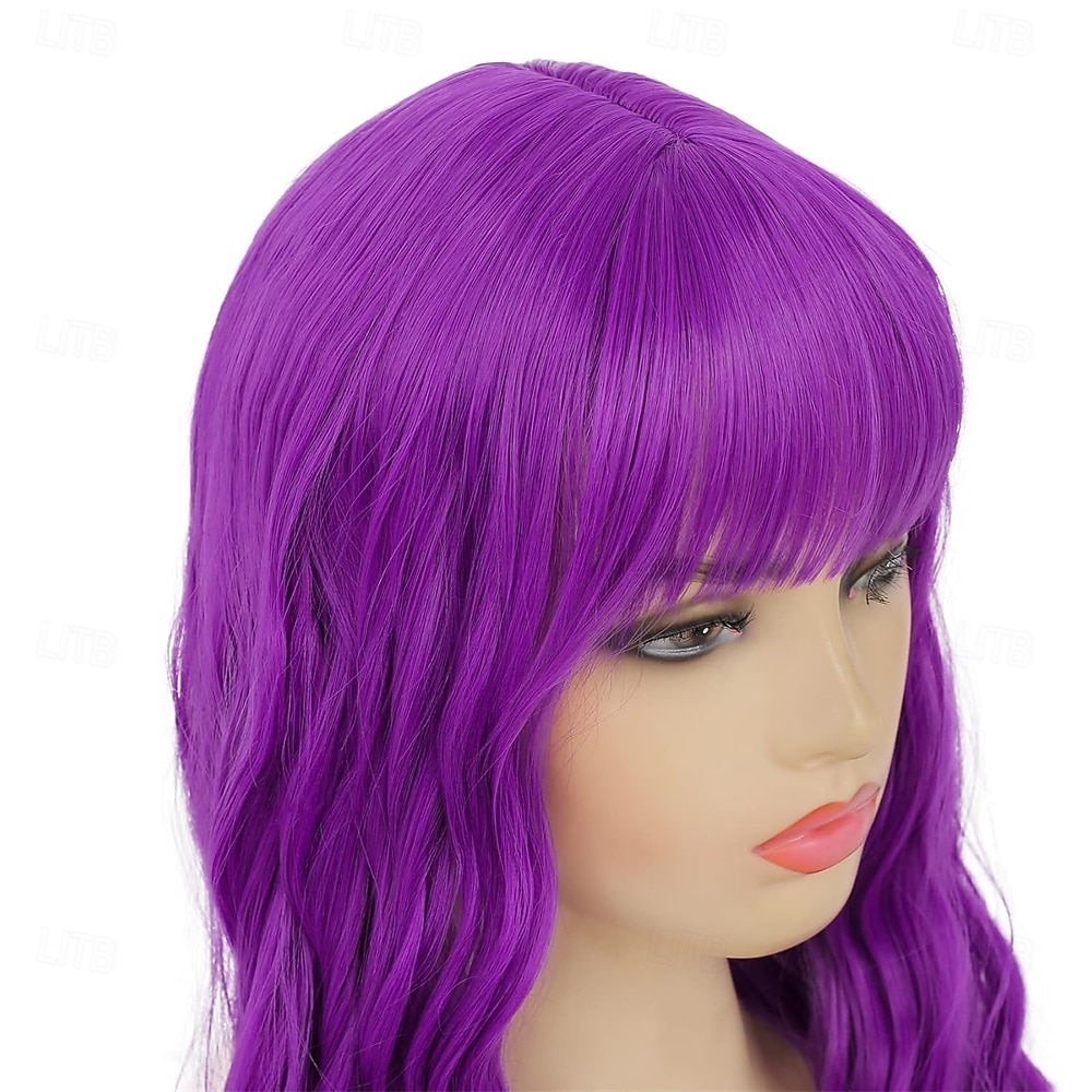 Карнавальный парик 2026 Фиолетовый Зеленый Оранжевый Кудрявый Волнистый Длинные Синтетический фестивальный парик Вторник на масляной неделе Парад Волосы для косплей-костюма для Женский 2026 - $21.99 –P5