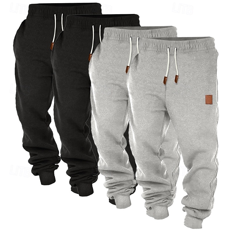 Homme Joggings Joggeurs Pantalon en polaire Pantalons Cordon de serrage Taille Élastique Pack multiple Uni Confort Longueur complète Extérieur Quotidien Sortir Mode Style Classique 1 2 Micro-Élastique de 2026 ? $42.99 –P10