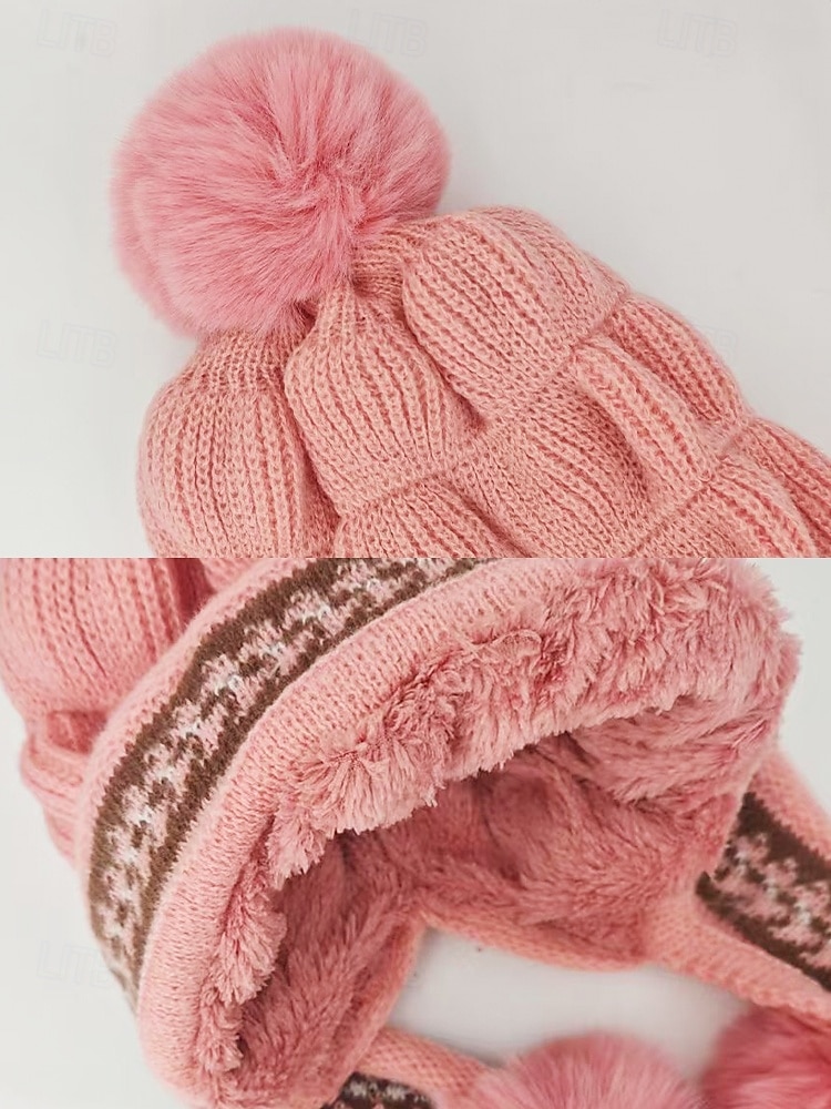 مجموعة قبعات وقفازات محبوكة لعيد الميلاد للنساء، متوفرة بألوان متعددة، مريحة وأنيقة، مثالية للأنشطة الخارجية في الشتاء وهدايا العطلات 2026 - $18.99 –P5