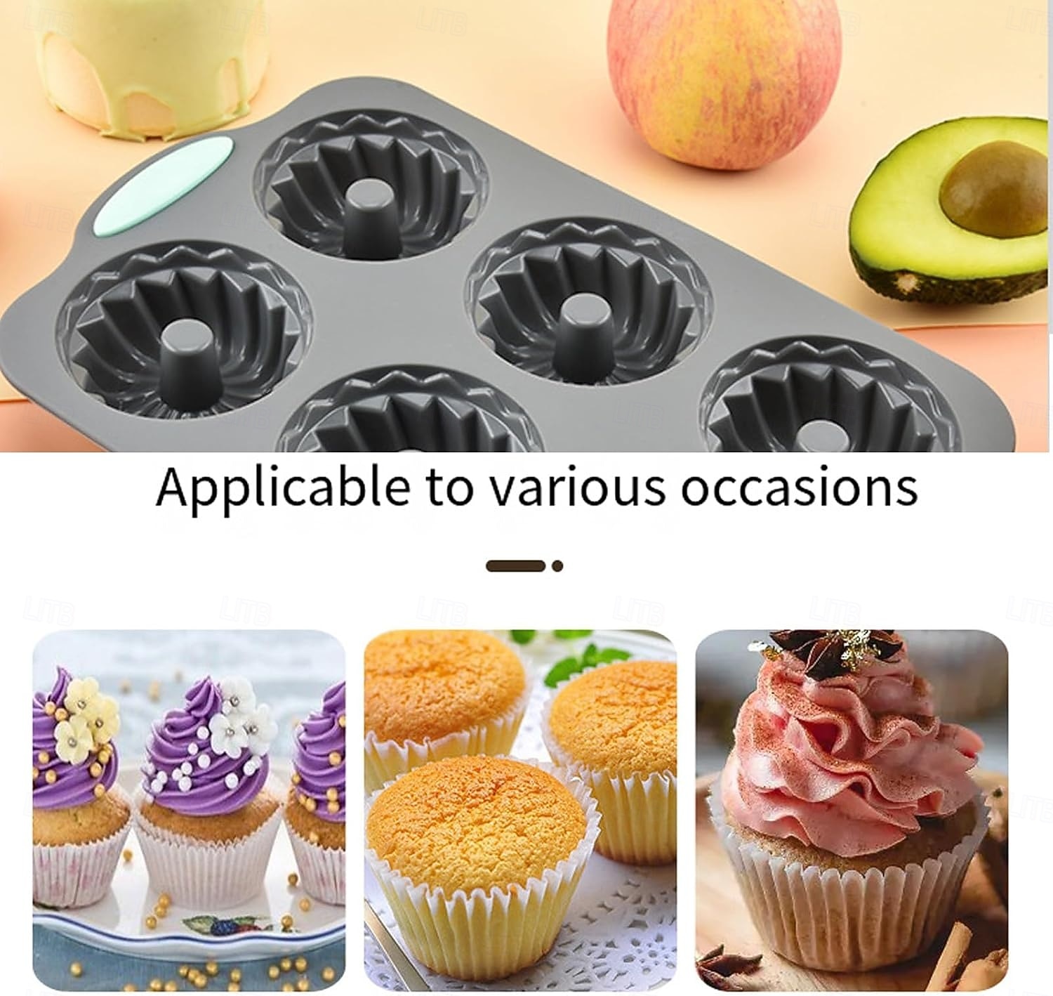 Forma na ledový věnec, vánoční forma na ledový věnec, vánoční silikonové formičky/tácky na kostky ledu ve tvaru vánočních kostek, 6dírková silikonová forma vhodná na kostky ledu, dorty, mýdlo, 2026 - $10.49 –P7