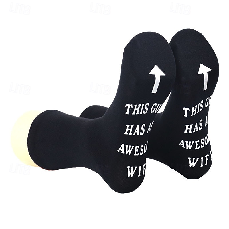 Funny Gifts for Men Dad Husband Funny Cotton Novelty Socks Breathable Funky 6-11 Valentines Birthday Gifts 2026 - $13.49 –P10