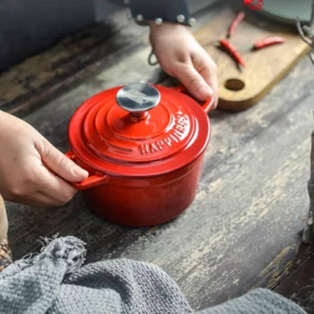 Panela de ferro fundido esmaltada mini de 1 litro de 2026 por $77.99 –P4