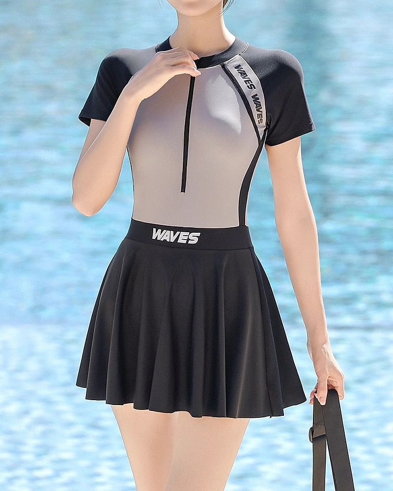 Mulheres Anti Atrito Roupa de banho Roupa de Banho Roupa de Banho Preto Verde Proteção UV Compressão abdominal Surfe Canoagem Snorkeling Verão de 2026 por $31.99 –P11