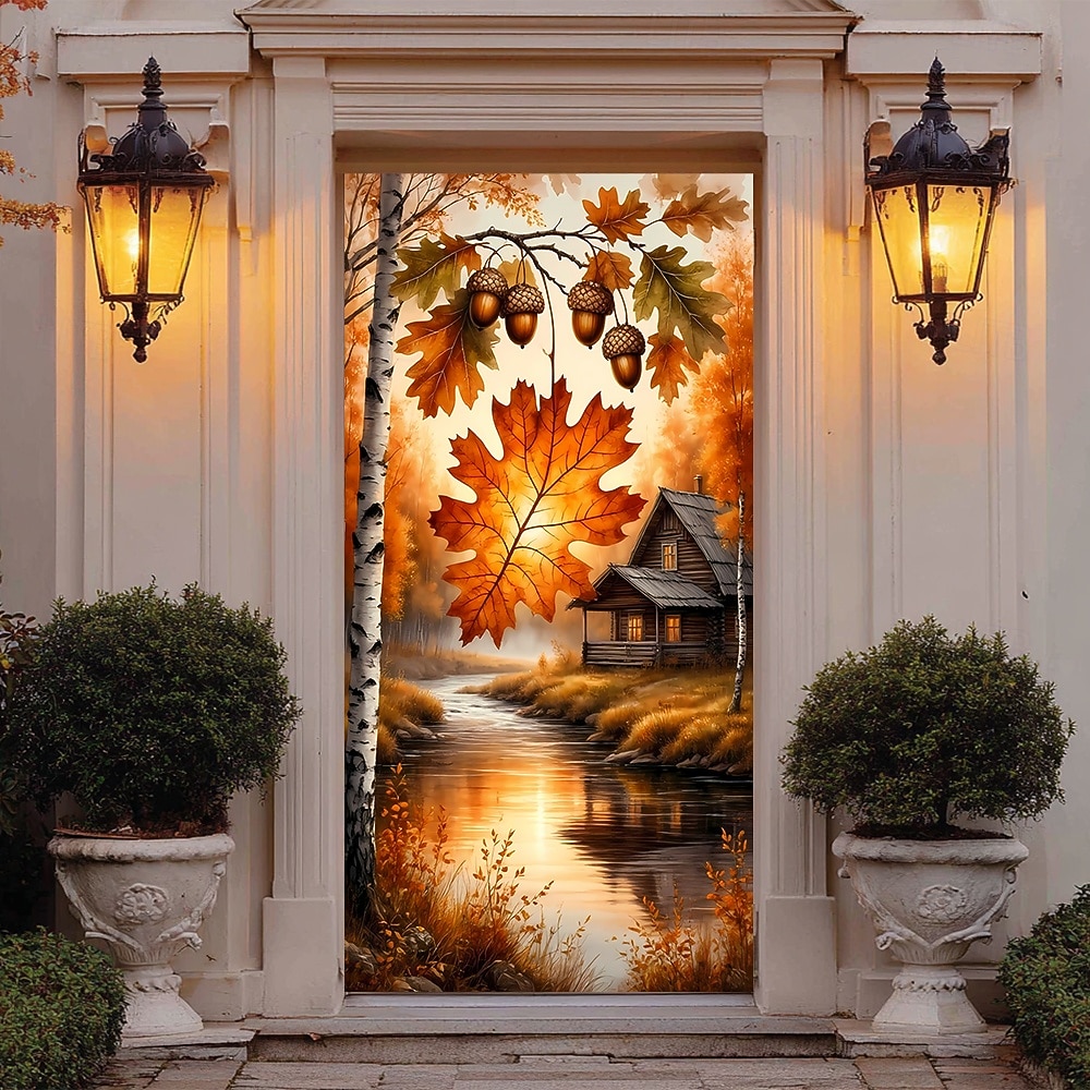 Halloween Afișe Capacul ușii Bannere în aer liber Peisaj de toamnă Drăguţ #D Petrecere Cămin Cameră pentru adolescenți Cămin universitar Dormitor de fraternitate în peștera bărbaților pentru băieți 2026 - $19.99 –P5