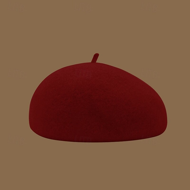 Pentru femei Pălărie Beretă Rezistent la Vânt Cald Zilnice Sfârșit de săptămână Lână  Culoare pură 2026 - $11.49 –P6