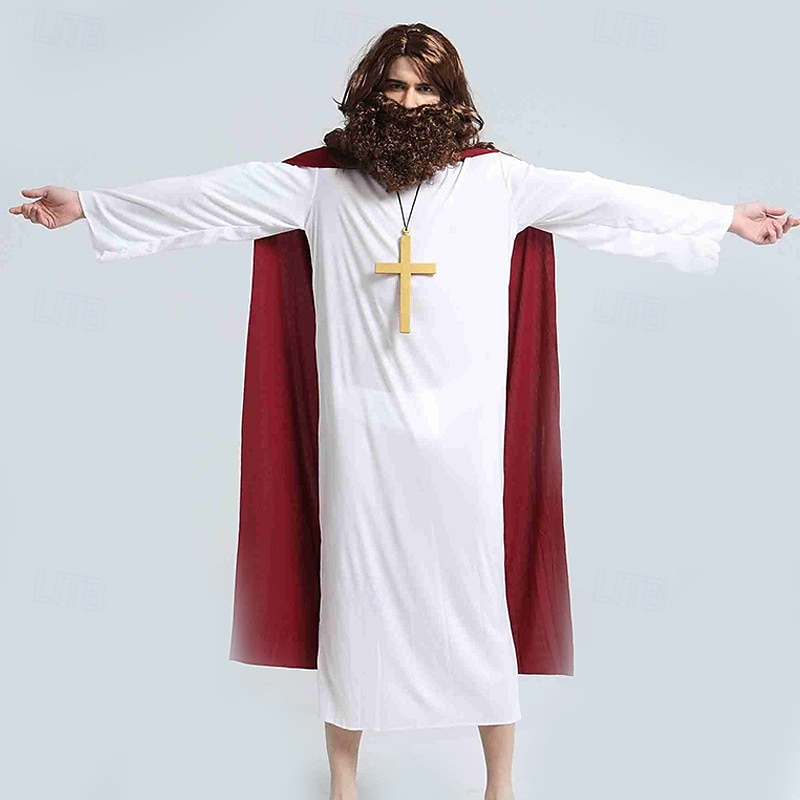 Jesus Nativity Joseph Costume Fancy Costume Christmas Pageant Costumes Men's Cosplay Costume Christmas Costume Adults Christmas New Year Performance Party Onesie 2026 - $34.99 –P4