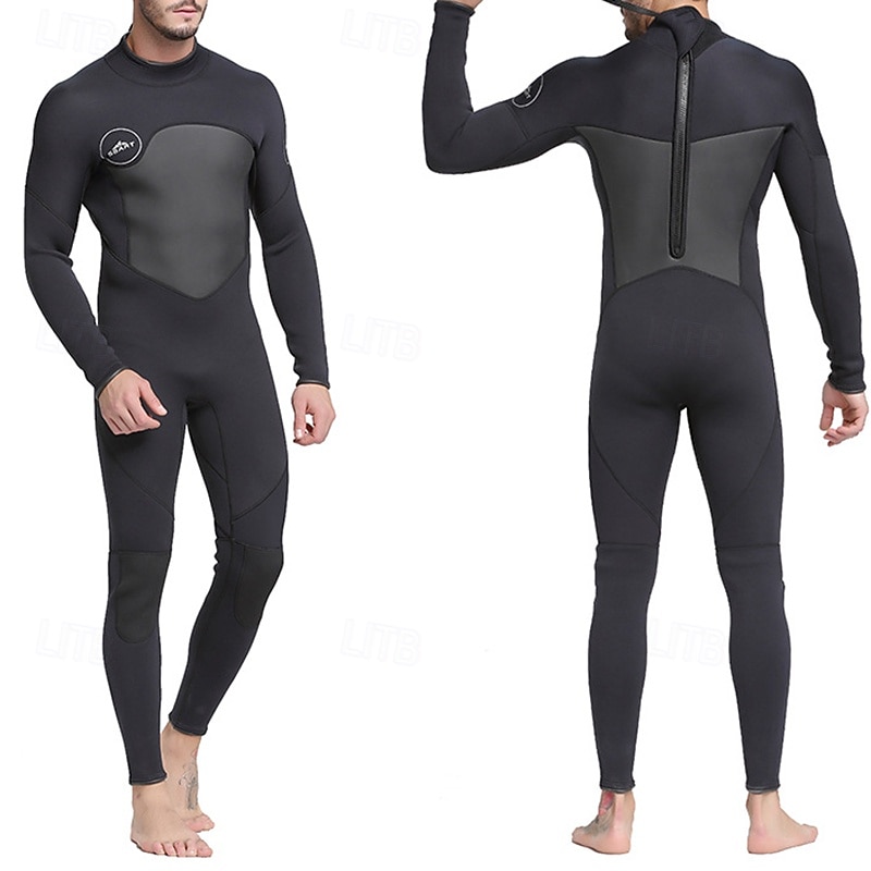Hombre 3 mm Traje de neopreno para buceo Camiseta de protección solar de cuerpo completo Traje de surf de una pieza Color sólido Protección UV Control de barriga Manga Larga Trajes de buceo Surf 2026 - $81.99 –P1
