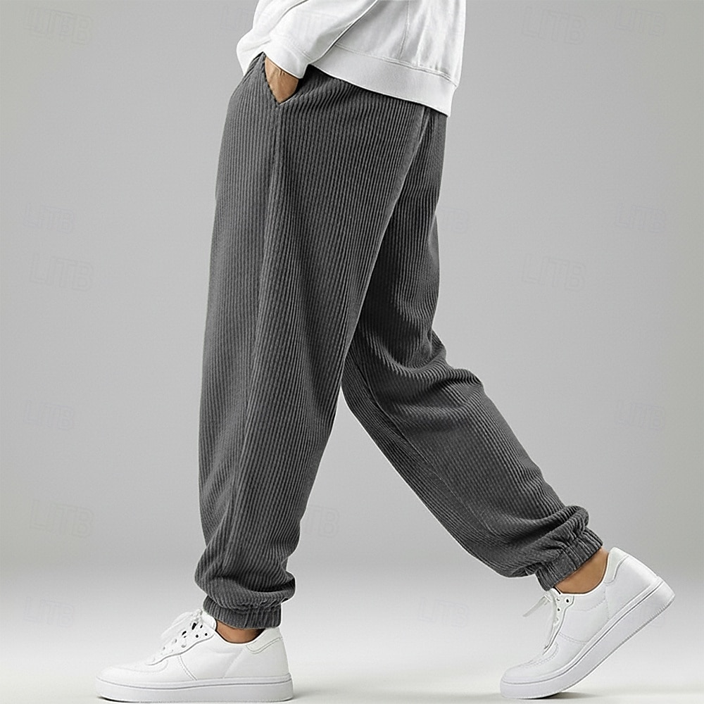 Per uomo Pantaloni da tuta Joggers Pantaloni Pantaloni in velluto a coste Pantaloni Larghi Coulisse Pieghettato Polsino elastico Semplice Comodità Traspirante Lunghezza intera All'aperto Casuale del 2026 a $22.99 –P7