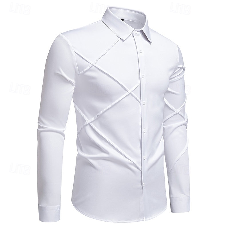Loucos anos 20 Anos 20 Retro Vintage Blusa / Camisa Mafioso Padrinho Corte Justo Fantasia Homens Baile de Máscaras Traje de festa para noite Negócio / Cerimônia / Casamento Festa de Solteira Adulto de 2026 por $32.99 –P3