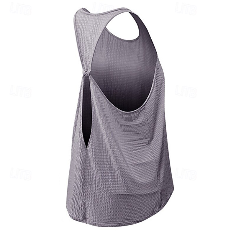 Femmes Couleur Unie Débardeur Tee Shirt Fitness Ample Élastique Évacuation de la transpiration Respirant Tennis Pickleball Yoga Col ras du cou Top Noir Bleu Violet Vêtements de tennis de 2026 ? $20.99 –P20