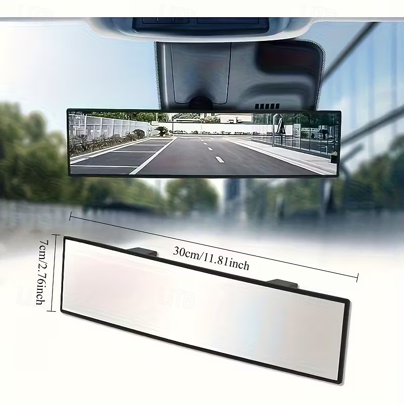 Автомобильное зеркало заднего вида, широкоугольное выпуклое зеркало с креплением, универсальное, подходит для автомобилей, внедорожников, грузовиков - прочный АБС-материал, простая установка, 2025 - $9.99 –P13