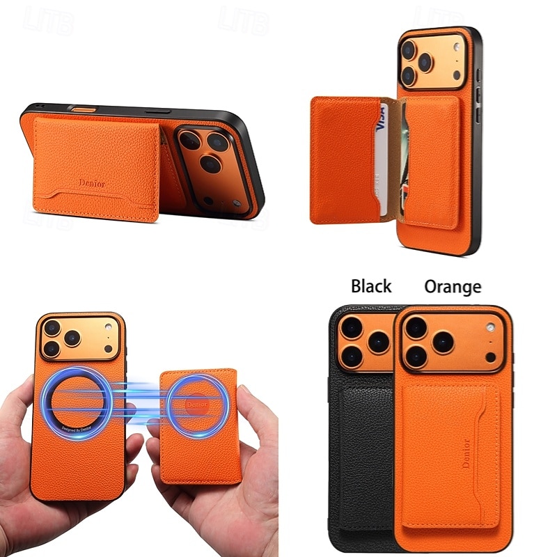 telefon Etui Til iPhone 17 Pro Max 17 Air 17 16 15 14 Pro Max Plus 13 Pro Max Bakdeksel med stativ Støtsikker Kontor / Bedrift PU lær 2026 - $22.99 –P13