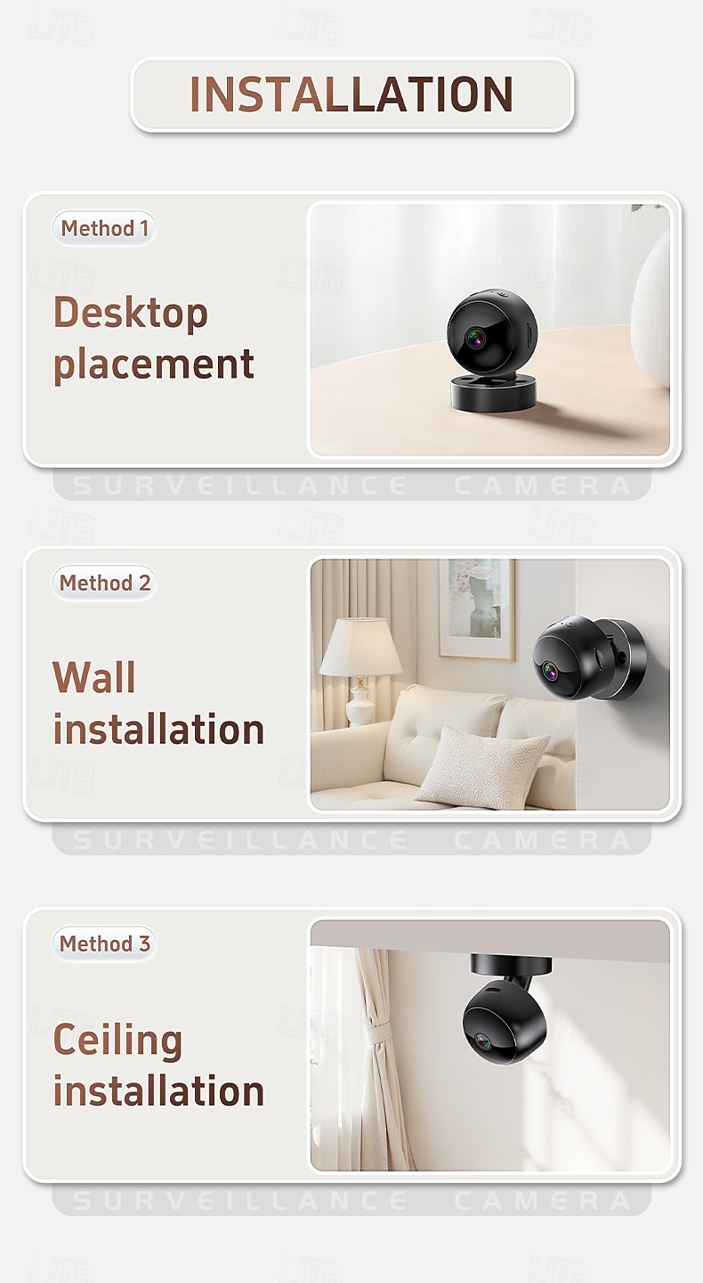 Wi-fi Surveillance Camera Featuring 1080p Hd Resolution Infrared Night Vision Motion And Sound Detection Capabilities And 360 Panoramic View. 2026 - $19.99 –P9