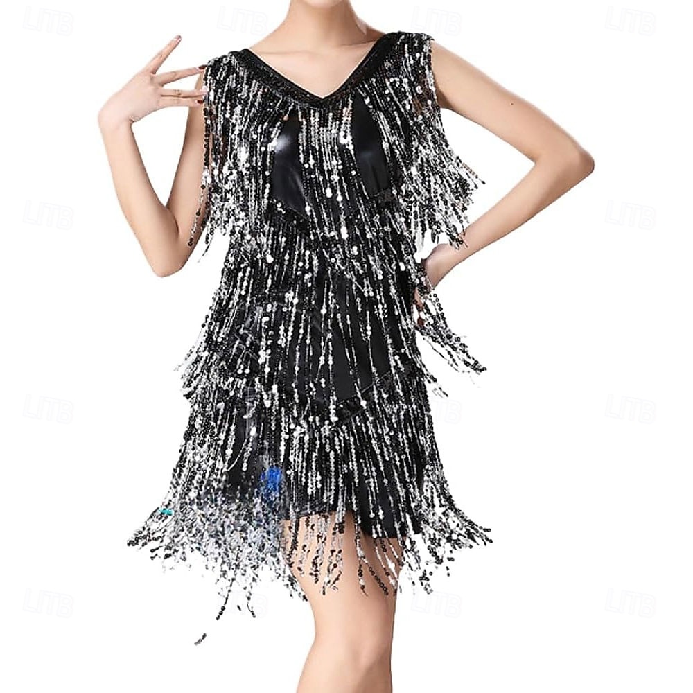Robe de danse des années 1920 à franges à sequins pour femmes Samba Dancewear Costume de performance de 2026 ? €45.71 –P11