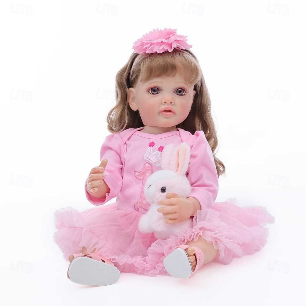 Reborn Baby Dolls - 22 Inch Soft Body Realistic Baby Doll Girl Lovely Awake Blond Hair Girl Bebe Reborn de Silicona Real Life Baby Dolls with Gift Box for Kids Age 3 Collectors Christmas Gift 2025 - $166.99 –P10