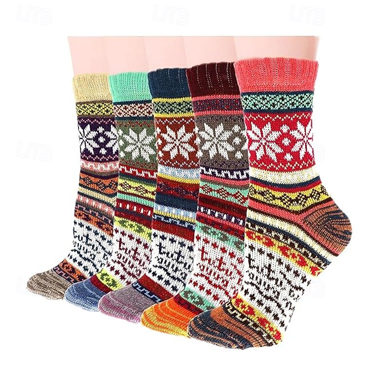 Wollen Sokken voor Vrouwen Valentijnsdag Cadeaus voor Moeder Vrouwen Haar Sinterklaas Cadeaus Bot Warm Zachte Crew Sok voor Winter Wandelen 2026 - $13.99 –P9