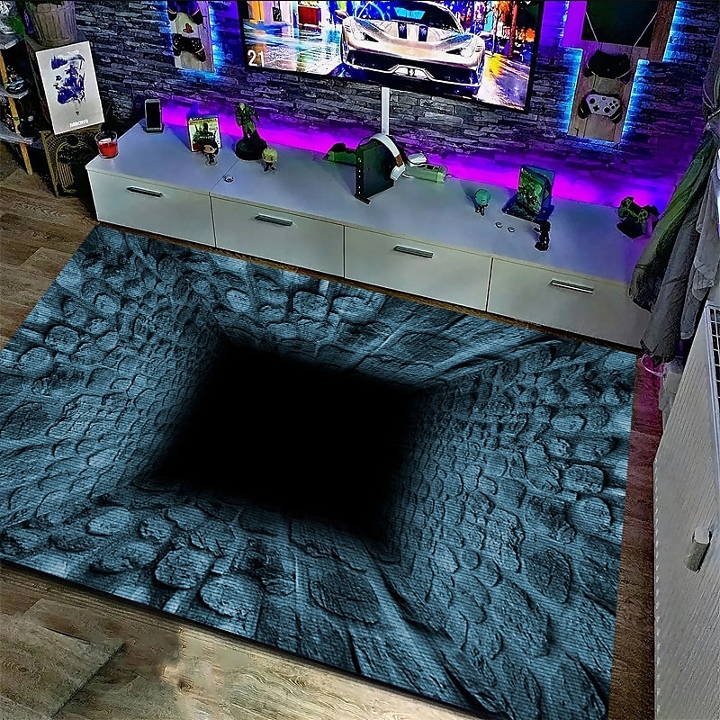 Tappeto Illusione Ottica 3D – Effetto Buco Profondo, Antiscivolo E Pet-Friendly Per Salotto, Ingresso E Bagno