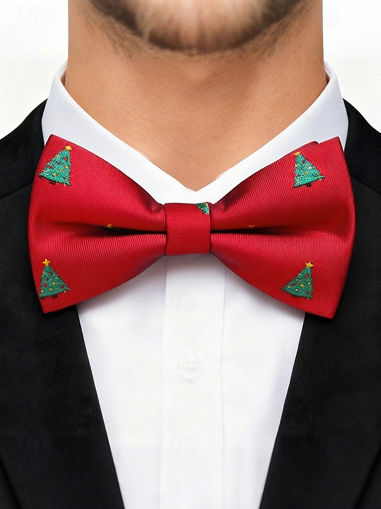 Χριστουγεννιάτικο παπιγιόν από πολυεστέρα για άνδρες με σχέδια χιονονιφάδας και δέντρου για χριστουγεννιάτικα πάρτι, κόκκινες, πράσινες και μπλε σκούρες επιλογές 2026 - $7.99 –P3