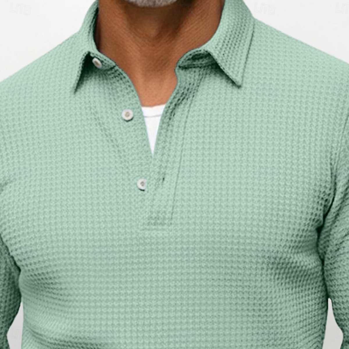 Homens Camisa Social Camisa Waffle Camisa casual Camisa de colarinho de banda camisa de botão Vinho Azul Marinha Verde Azul Claro Manga Longa Tecido Lapela Henley Casual Diário Roupa Moda Moderno de 2026 por $25.99 –P3