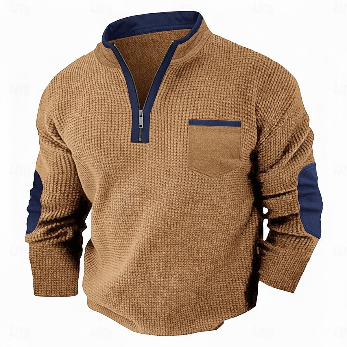 Męskie Koszulka z goframi Podkoszulek Koszula Henley z waflami Długi rękaw Pół zamek Jesień Jesień i zima Jednokolorowe Niejednolita całość Tradycyjne / Vintage Codzienny Niejednolita całość Kolorowy 2025 - $22.99 –P7