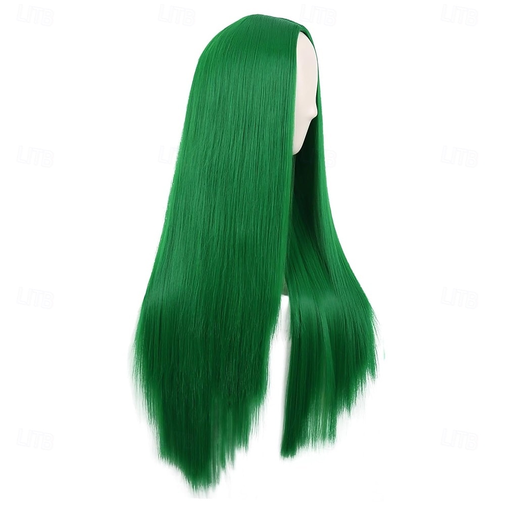 Peruca de Carnaval 2026 Loiro Rosa Preta Liso Longo Peruca sintética para festivais Mardi Gras Parada Cabelo para fantasia de cosplay para Feminino de 2026 por $21.99 –P2