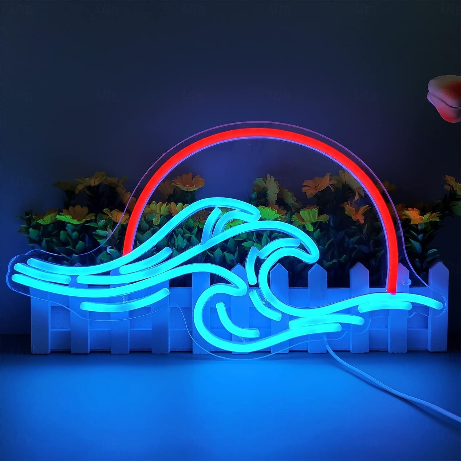 Enseigne lumineuse tropicale néon USB palmier coucher de soleil pour décoration murale, enseignes lumineuses LED colorées pour bar, chambre, bar, restaurant à thème plage, décoration de fête de 2026 ? $39.43 –P7