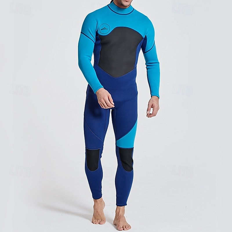 Per uomo 3mm Muta da sub in neoprene Rash Guard completo per il corpo Costume da surf intero Color-blocking Caldo Protezione UV Manica Lunga Mute da immersione Surf Canoa Snorkeling Inverno del 2026 a TRY 4018.4 –P10