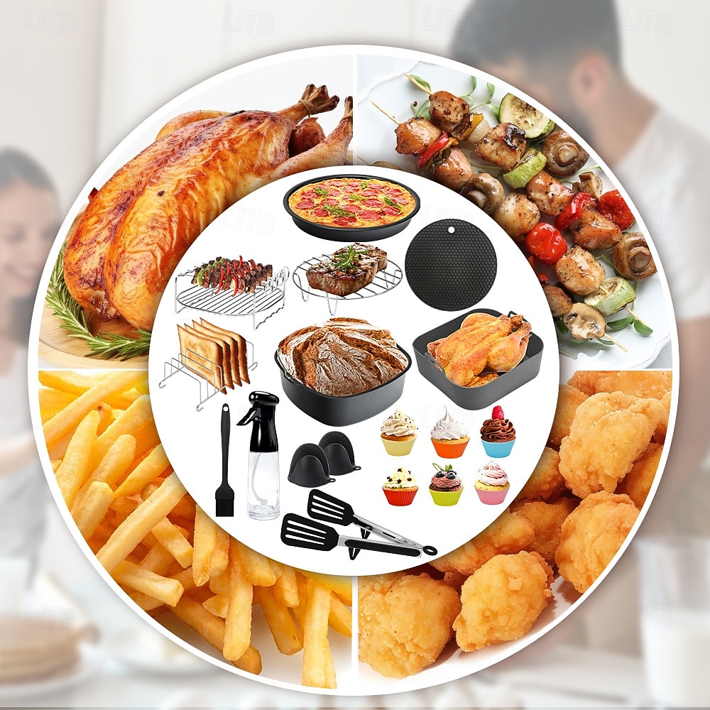 příslušenství k fritéze, nepřilnavá pánev na pečení Ninja AF 180, sada příslušenství k fritéze 2026 - $69.74 –P7