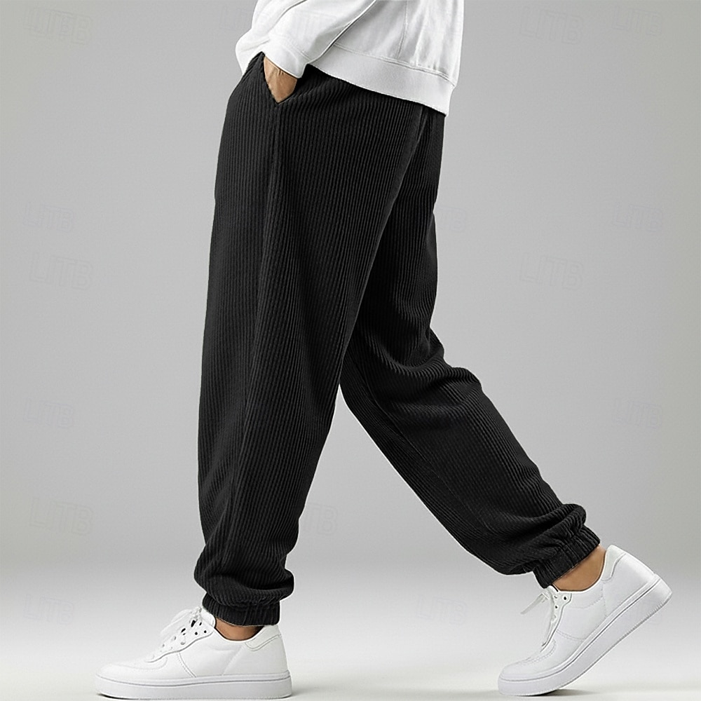 Per uomo Pantaloni da tuta Joggers Pantaloni Pantaloni in velluto a coste Pantaloni Larghi Coulisse Pieghettato Polsino elastico Semplice Comodità Traspirante Lunghezza intera All'aperto Casuale del 2026 a $22.99 –P2