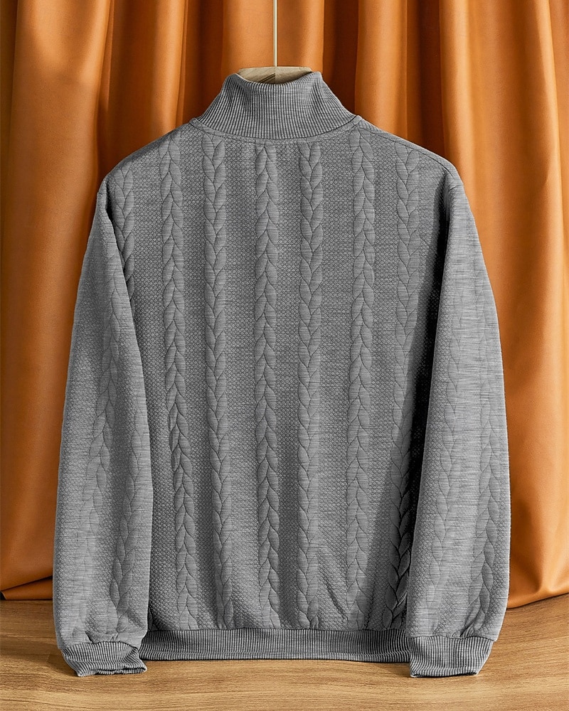 Homme Sweat-shirt Pull Sweat-shirt quart de fermeture éclair Noir Blanche bleu marine Kaki Gris Demi-zip Uni Jacquard Sport & Loisir Occasionnel Quotidien Streetwear Basique Occasionnel Automne Hiver de 2026 ? $30.99 –P3