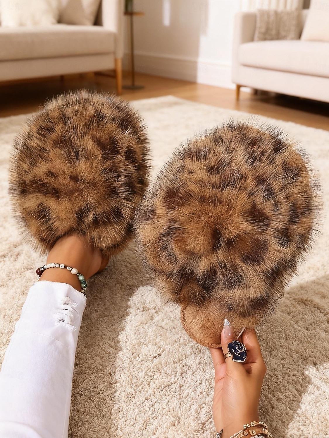 Dámské pantofle s leopardím vzorem – měkká, útulná vnitřní obuv pro relaxaci, lenošení a pohodlí v chladném počasí 2026 - $24.99 –P4