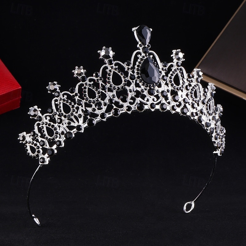 2026年 クラウンティアラ ヘッドドレス 合金 結婚式 誕生日 かわいいスタイル シャイニー と ラインストーン クリスタル かぶと 帽子  コレクション – $10.99 –P6