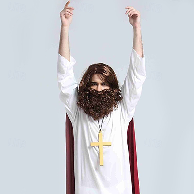 Jesus Nativity Joseph Costume Fancy Costume Christmas Pageant Costumes Men's Cosplay Costume Christmas Costume Adults Christmas New Year Performance Party Onesie 2026 - $34.99 –P2