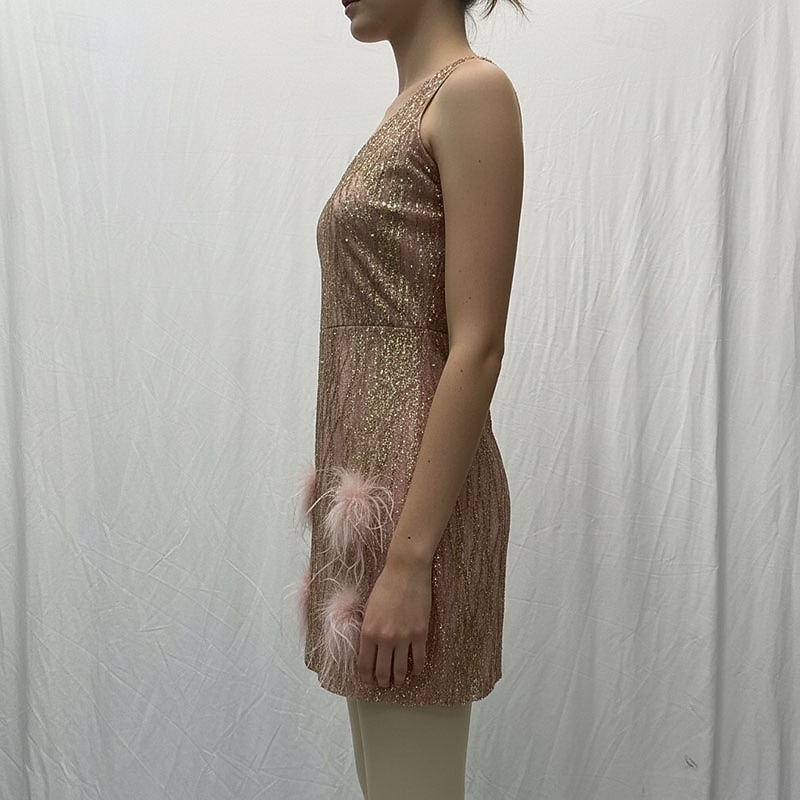 Damen Minikleid Partykleid Cocktailkleid Etui-Kleid Unterkleid Mode Modern Party Besonderer Anlass Abendgesellschaft Normale Passform Einfach Ärmellos Tiefer V-Ausschnitt Rosa Sommer Frühling Herbst 2025 - $43.99 –P2