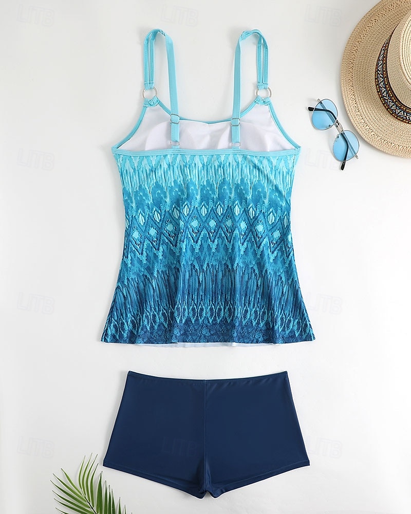 Femmes Maillots de Bain 2 pièces Shorts Maillot de bain Dos nu Vacances Tenues de plage Fleuri Graphique Col rond Sans manches Maillots de bain de 2026 ? $28.99 –P11