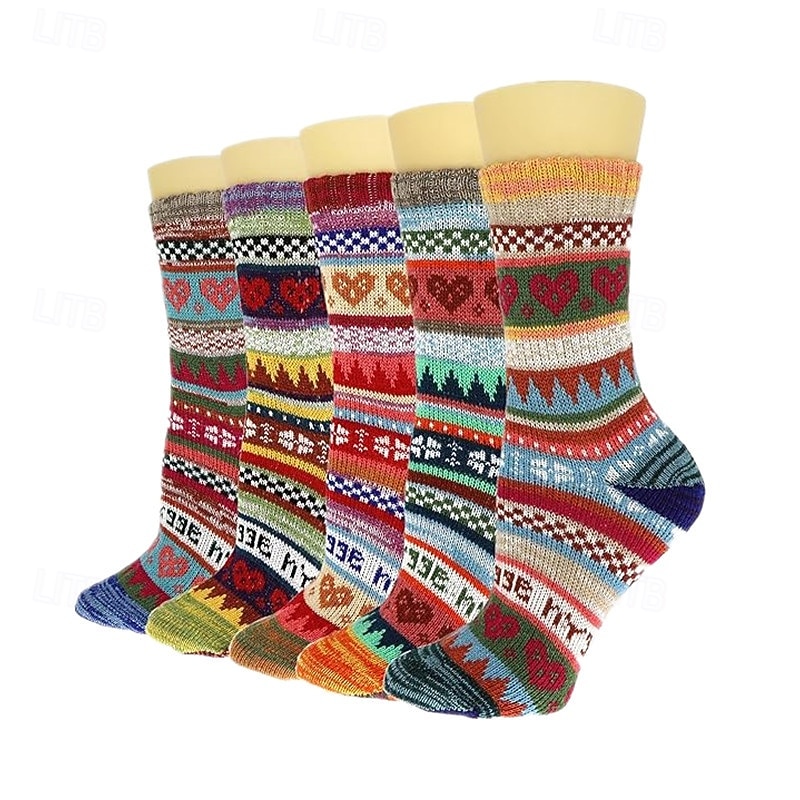 Wollen Sokken voor Vrouwen Valentijnsdag Cadeaus voor Moeder Vrouwen Haar Sinterklaas Cadeaus Bot Warm Zachte Crew Sok voor Winter Wandelen 2026 - $13.99 –P8