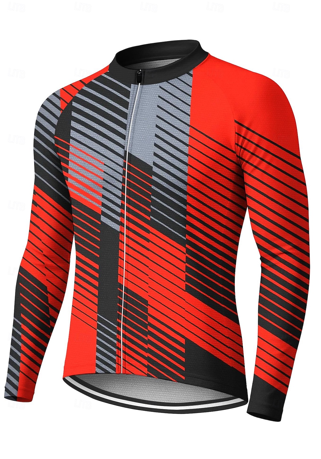 Men Cycling Jersey Downhill Jersey Geometric Abstract Contrast Color Long Sleeve Bike Tee Tshirt Jersey Compression Clothing with 3 Rear Pockets Mountain Bike MTB Road Bike Cycling UV Sun Protection 2026 - $32.99 –P1