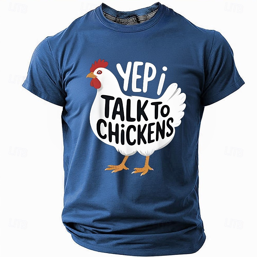 Funny Chicken T-shirt, Yep I Talk to Chickens Shirt, Poultry Farmer Humor Tee, Cute Farm Animal Graphic Gift for Men, Chicken Lover Farm Life Apparel, Sizes S M L XL XXL XXXL 2026 - $21.99 –P3