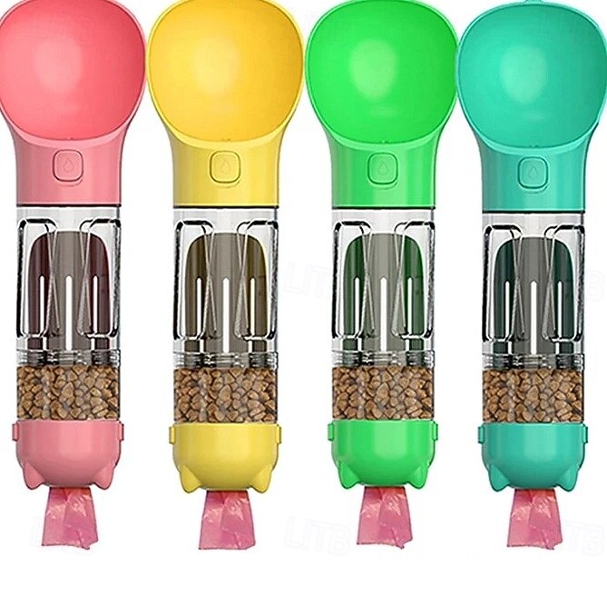 Cat Dog Water Bottle Food Feeder Drinker Poop Dispenser 3 In 1 Modern 2025 - $22.99 –P2